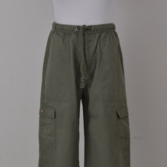Womens Roxy Cotton Green‎ Pants Drawstring Waist Size S - Picture 4 of 10
